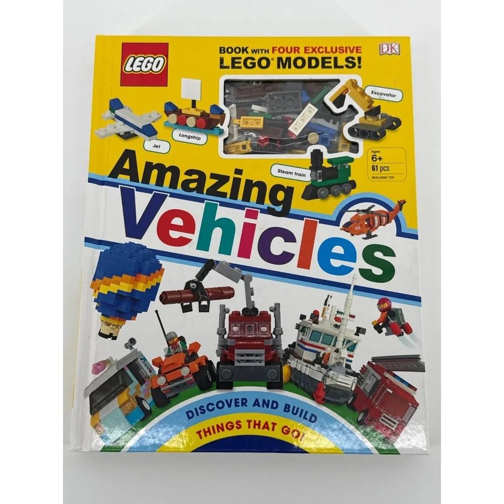 Lego Amazing Vehicles Book w/ Pcs Build Set DK Steam 2020